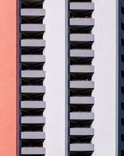 Close-up of staircase against building