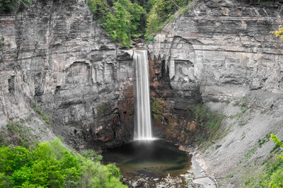 Scenic view of waterfall