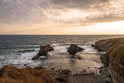 Beautiful rocks in bulgaria at sunrise in summer.