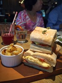 Close-up of served food