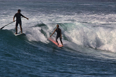 Man surfing in sea