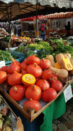 Close-up of fruits for sale at market stall