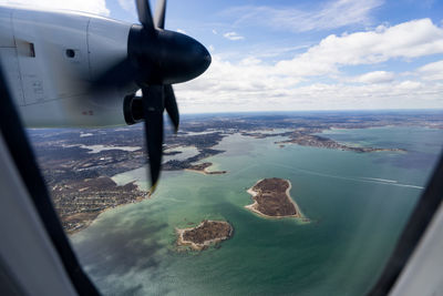 Flying into boston