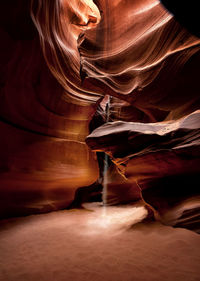 Rock formations at antelope canyon