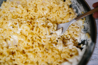 Close-up of meal served in bowl