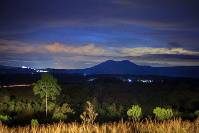 Scenic view of field against sky during sunset