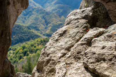 Rock formation on mountain