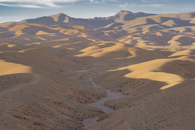 Aerial view of desert