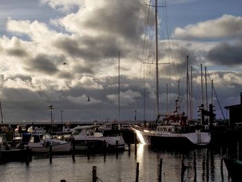Boats in harbor