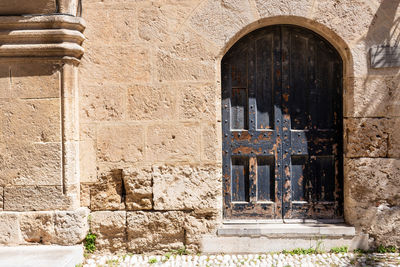 Entrance of historic building