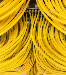 Full frame shot of yellow cables