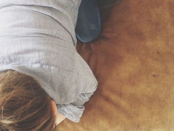 High angle view of woman