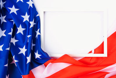 Close-up of flag against white background