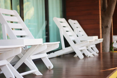 White chair in the resort