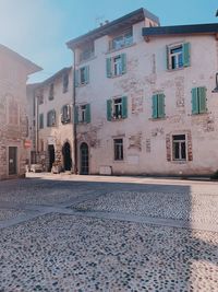 Low angle view of buildings in city