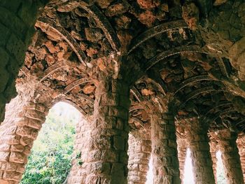 Low angle view of old ruin building