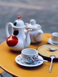 Close-up of tea on table