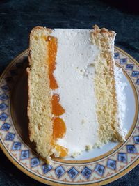 Close-up of cake in plate