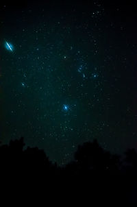 Low angle view of starry sky