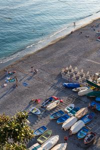 High angle view of sea