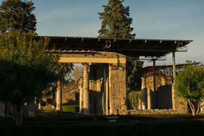 Exterior of old building against sky