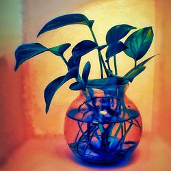 Close-up of artificial flower on table