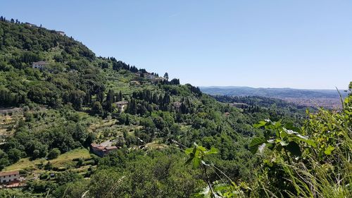 Scenic view of landscape against clear sky