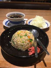 Close-up of served food