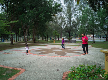 People playing in park