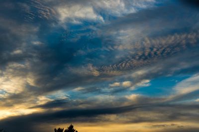 Low angle view of clouds in sky