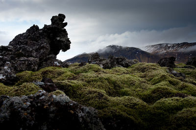 Scenic view of mountain against sky