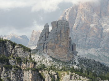 Scenic view of rocky mountains against sky