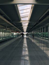 Empty underground walkway