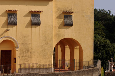 Low angle view of historical building against sky