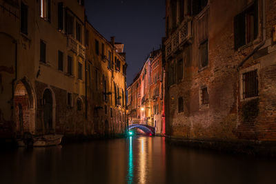 Canal amidst buildings in city