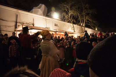 Crowd at night