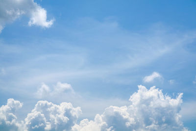 Low angle view of clouds in sky