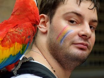 Close-up portrait of young man