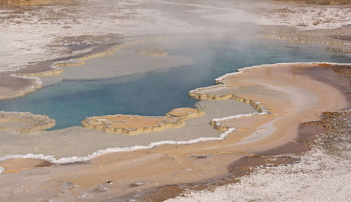 Colorful hot springs in yellowstone national park