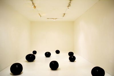 Electric lamps on table