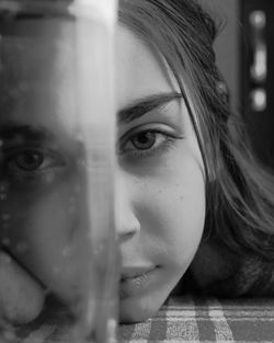 Close-up portrait of young woman