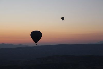 Hot air balloon ride at sunrise 