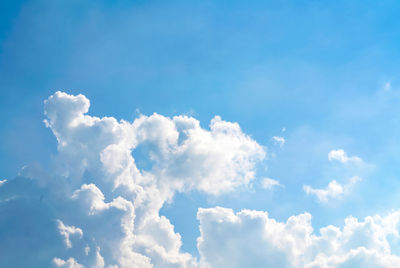 Low angle view of clouds in blue sky