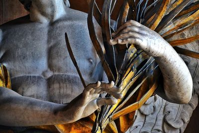 Close-up of man hand