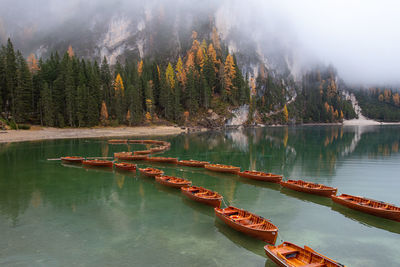 Scenic view of lake braies