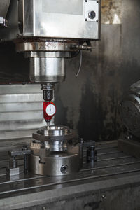 Close-up of machine part in factory