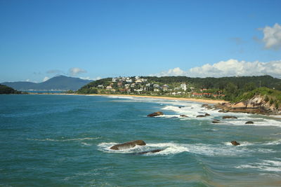 View of calm beach against the sky