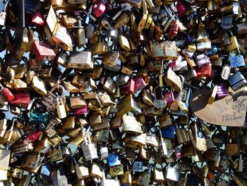 Full frame shot of objects