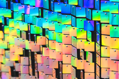 Sequins reflecting a rainbow of colors