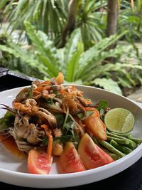 Close-up of meal served in bowl